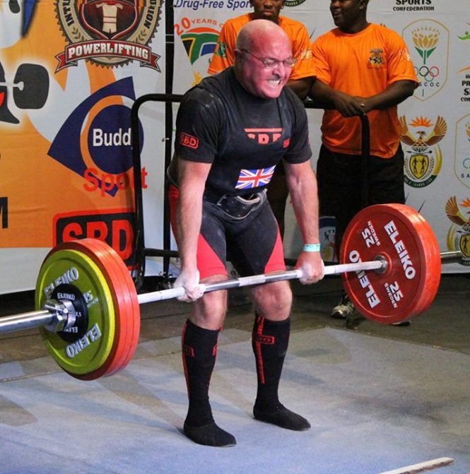 Ernie Parkes's world record 210kg deadlift